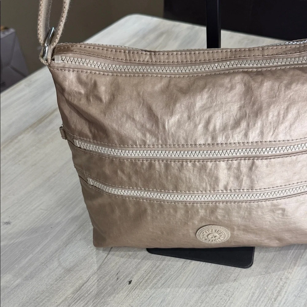 Kipling Metallic Tan Crossbody Bag
